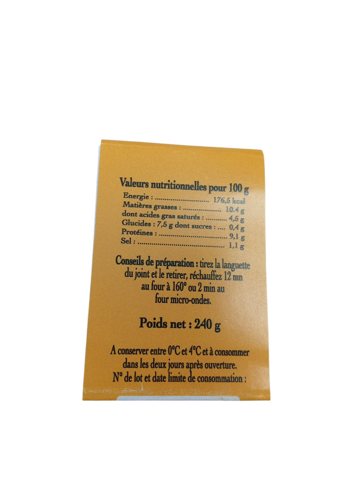 Plat cuisiné Saucisses de porc, haricots blancs, carottes
