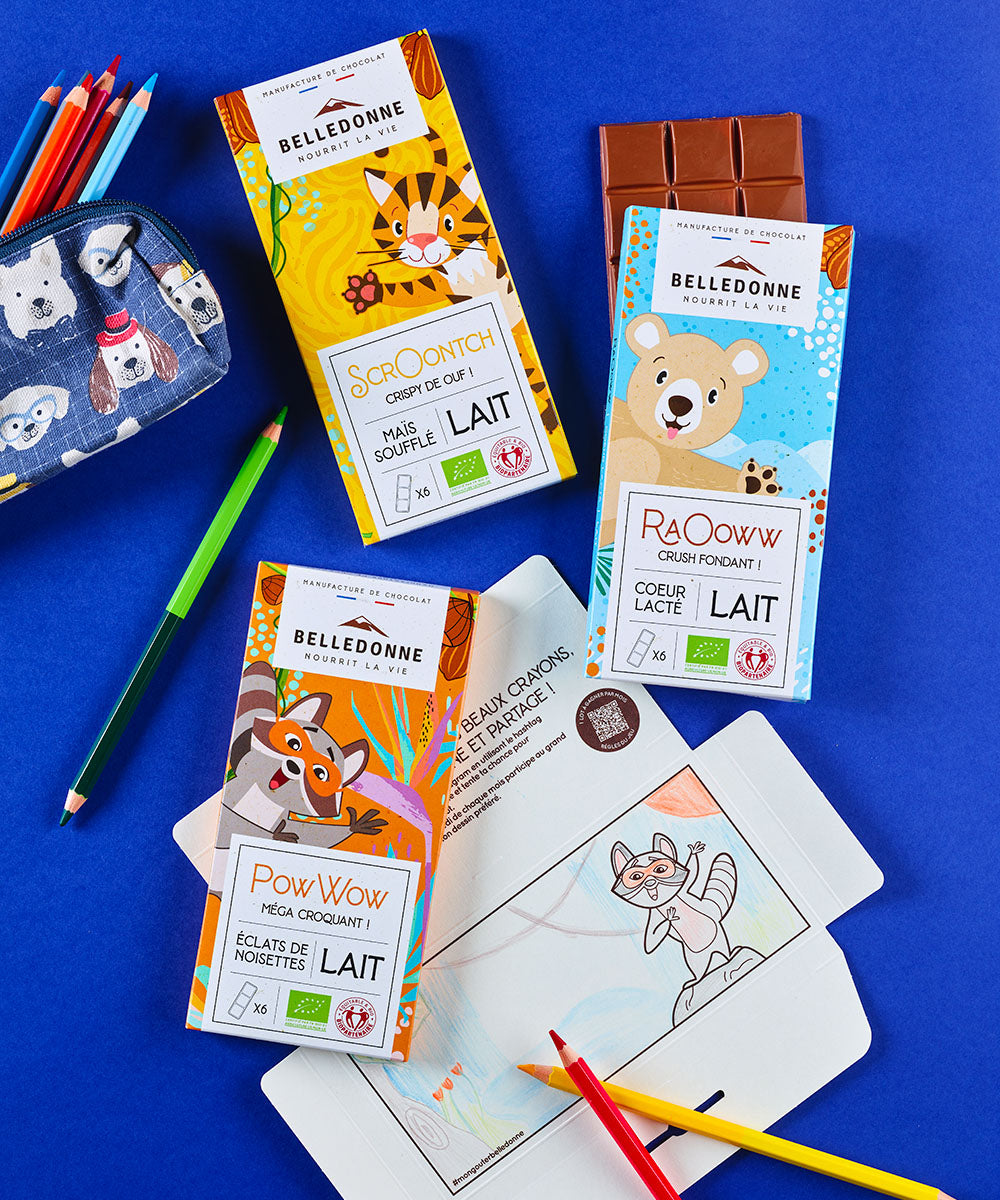 Tablette enfant - chocolat au lait coeur lacté - 2